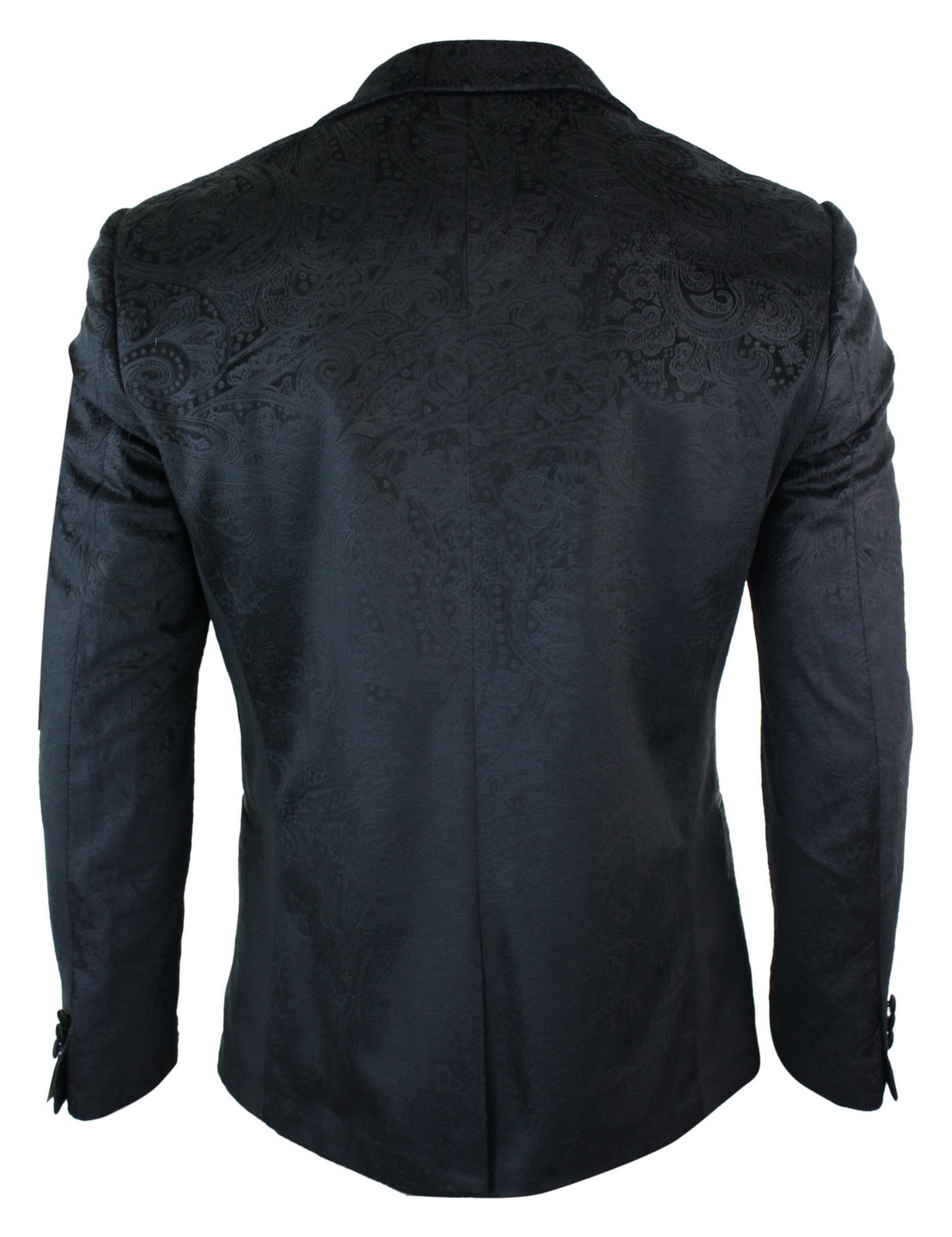 Marc Darcy Simon Herr Sammet Paisley Svart Kavaj Smoking Smokingkavaj Smart Casual