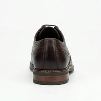 Stokes - Herr Bruna Läder Wingtip Brogue Snörskor