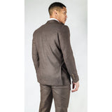 STZ92 - Herrbrun dubbelknäppt kostym i två delar