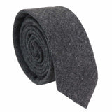 Herr slips och näsdukset - grå tweed STZ23, en storlek