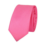 Herrslips med ficka, fyrkantig set, formell enfärgad slips - fuchsia