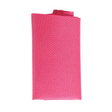 Herrslips med ficka, fyrkantig set, formell enfärgad slips - fuchsia