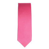 Herrslips med ficka, fyrkantig set, formell enfärgad slips - fuchsia