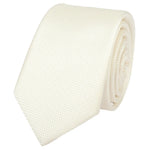 Herrslips med ficka, fyrkantig set, formell enfärgad slips - Elfenben