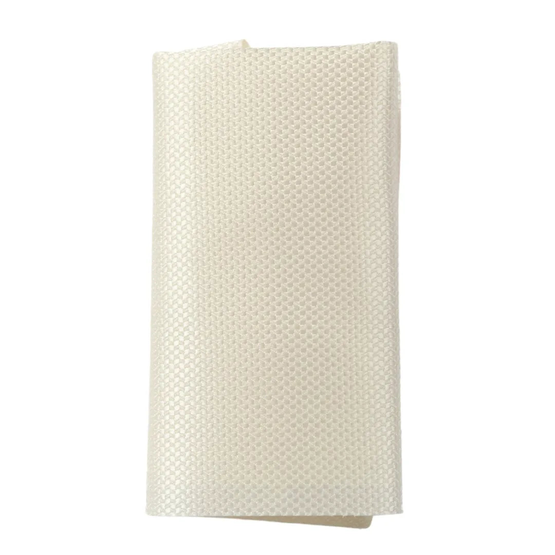 Herrslips med ficka, fyrkantig set, formell enfärgad slips - Elfenben