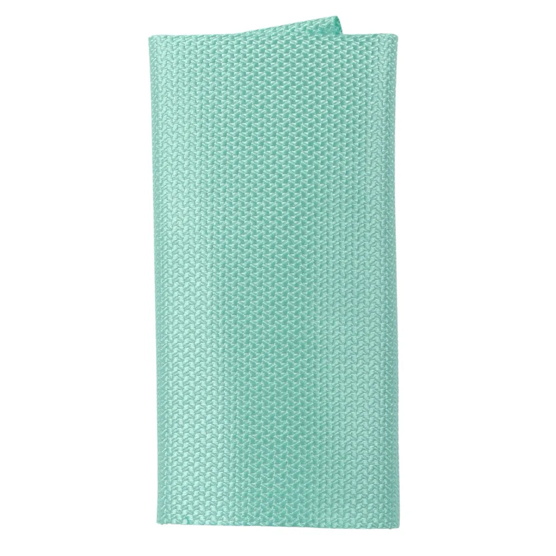 Herrslips med ficka, fyrkantig set, formell enfärgad slips - Mintgrön