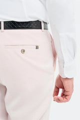 Tropez - Herrkostym i rosa, skräddarsydd 3-delad passform