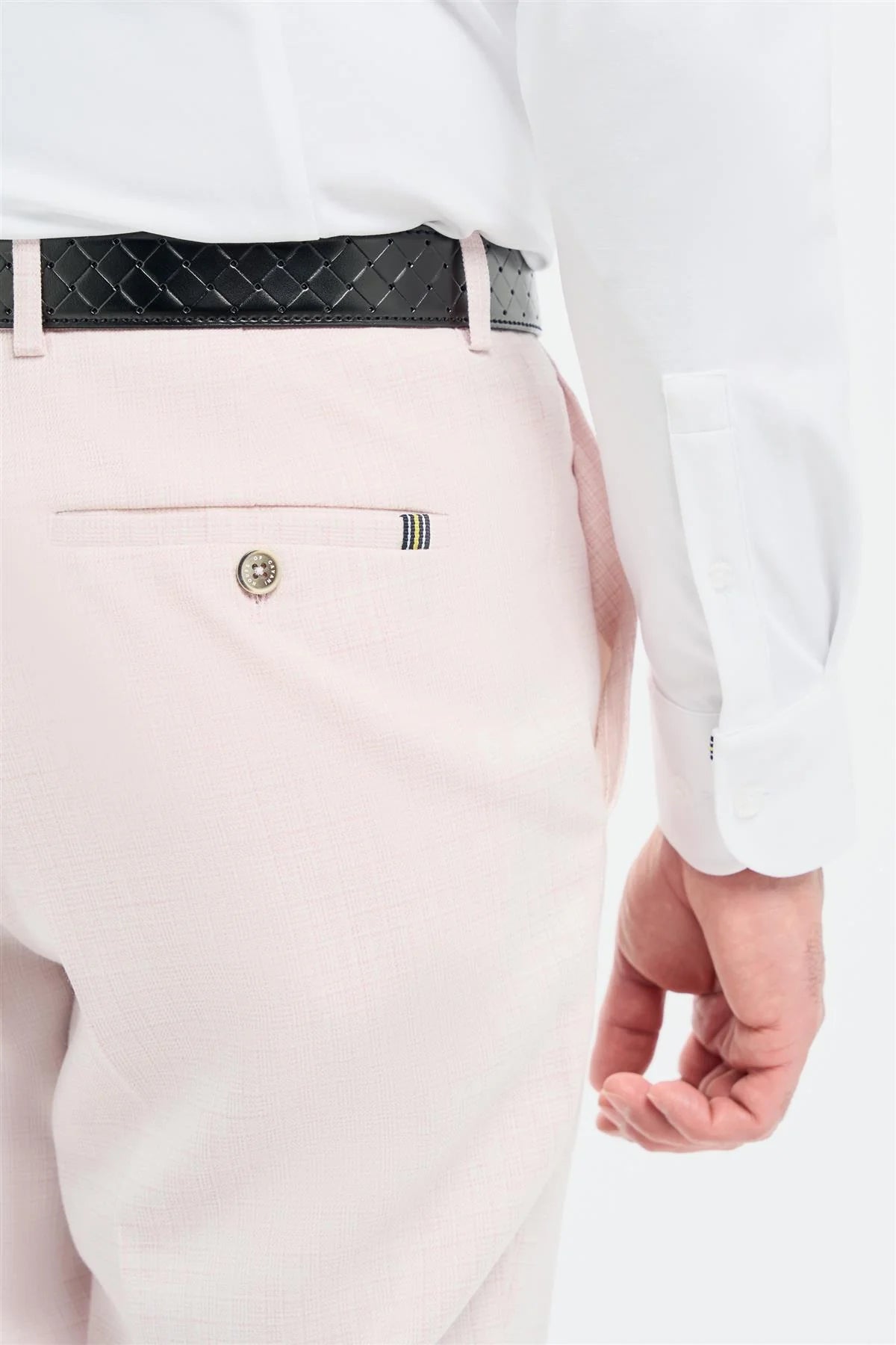 Tropez - Herrkostym i rosa, skräddarsydd 3-delad passform