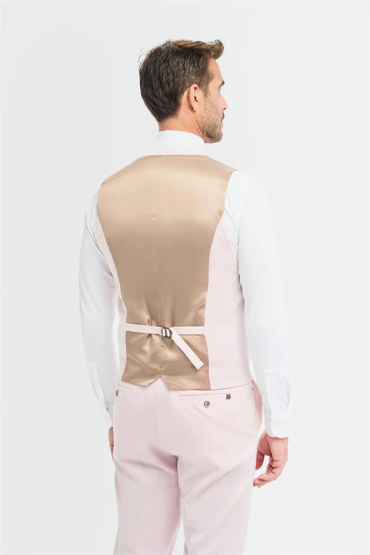 Tropez - Herrkostym i rosa, skräddarsydd 3-delad passform