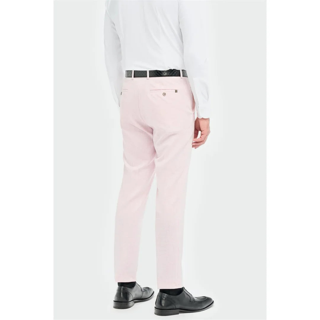 Tropez - Rosa formella byxor för män