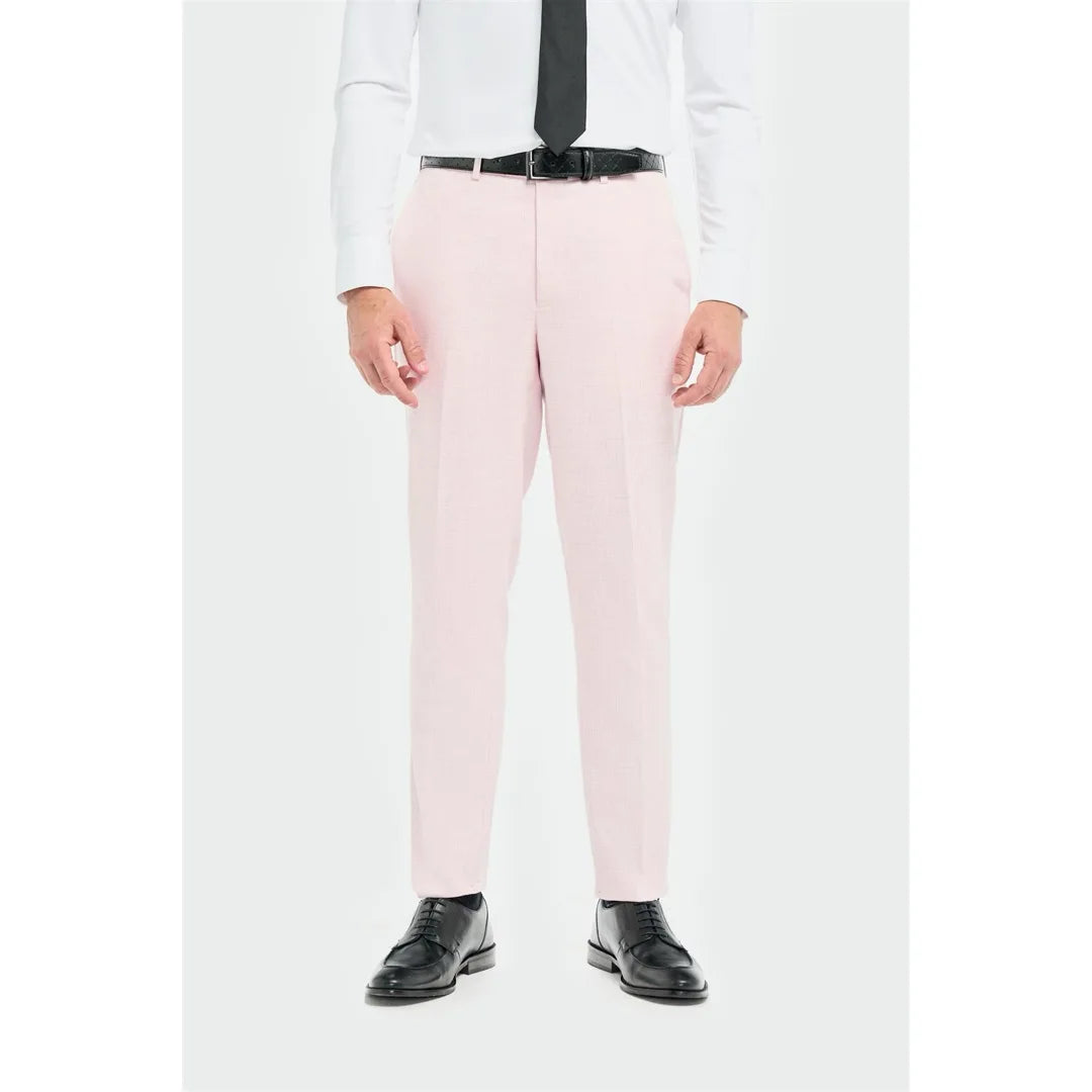 Tropez - Rosa formella byxor för män