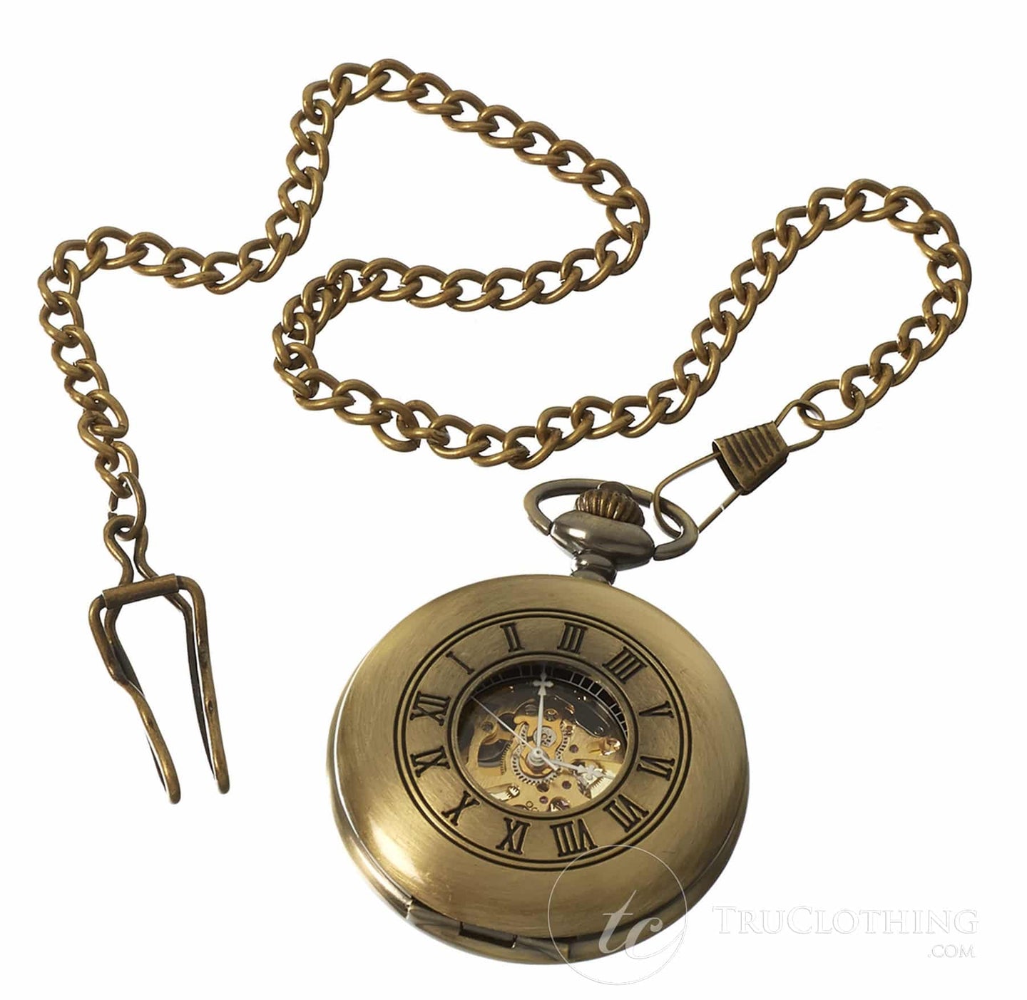 Automatiskt mekaniskt vintage fickur - guld