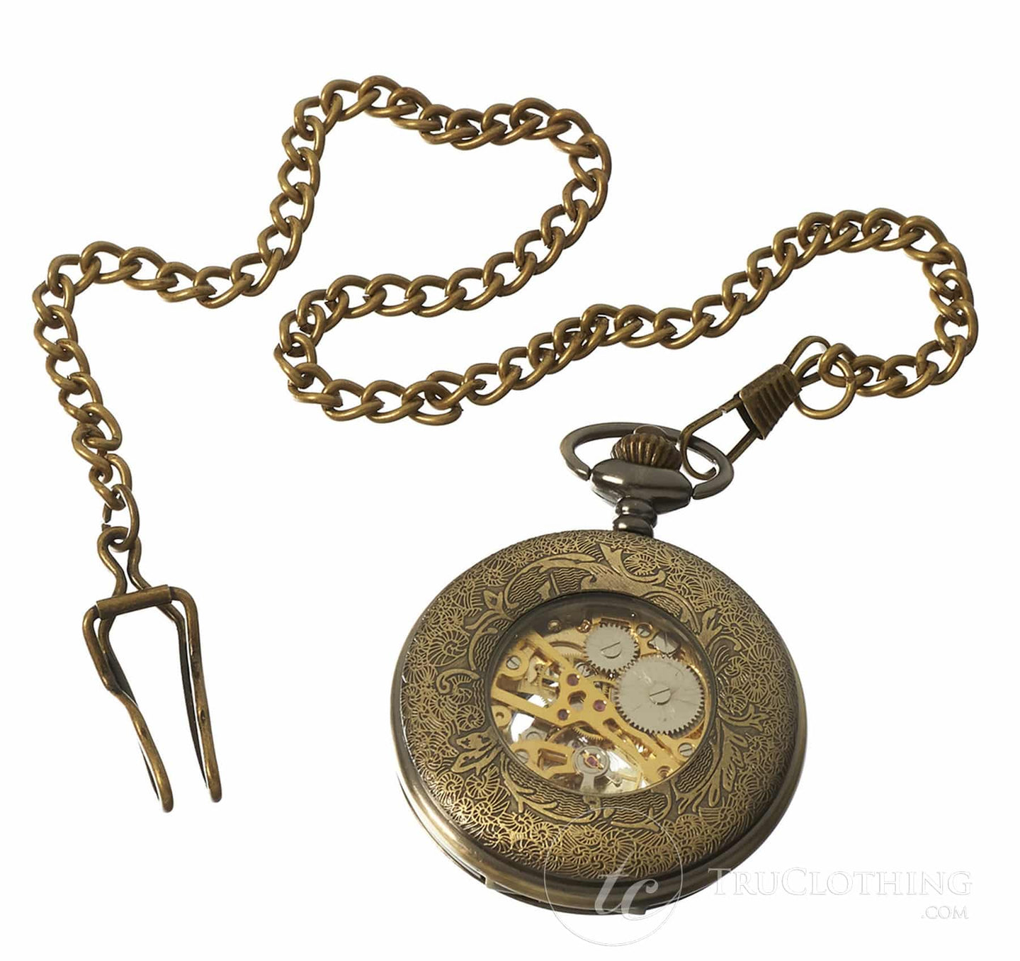Automatiskt mekaniskt vintage fickur - guld