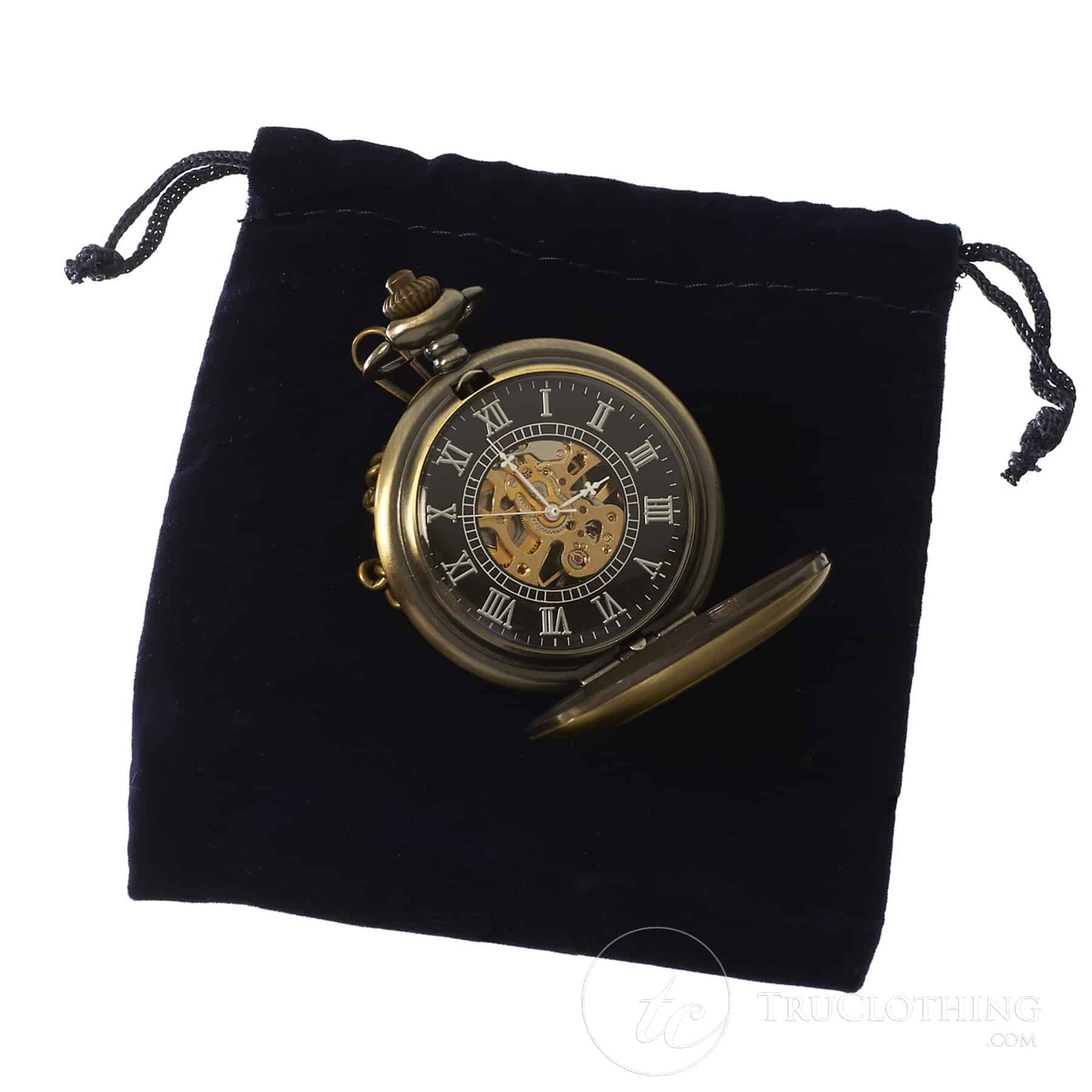 Automatiskt mekaniskt vintage fickur - guld