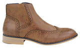Peaky Blinders Brogue-stövlar med dragkedja för män