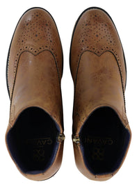 Peaky Blinders Brogue-stövlar med dragkedja för män