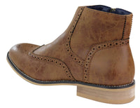Peaky Blinders Brogue-stövlar med dragkedja för män