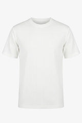 Vit ribbad klassisk t-shirt för män