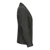 Damkavaj med ull, tweed, armbågslapp, 1920-tals vintage, klassisk grön