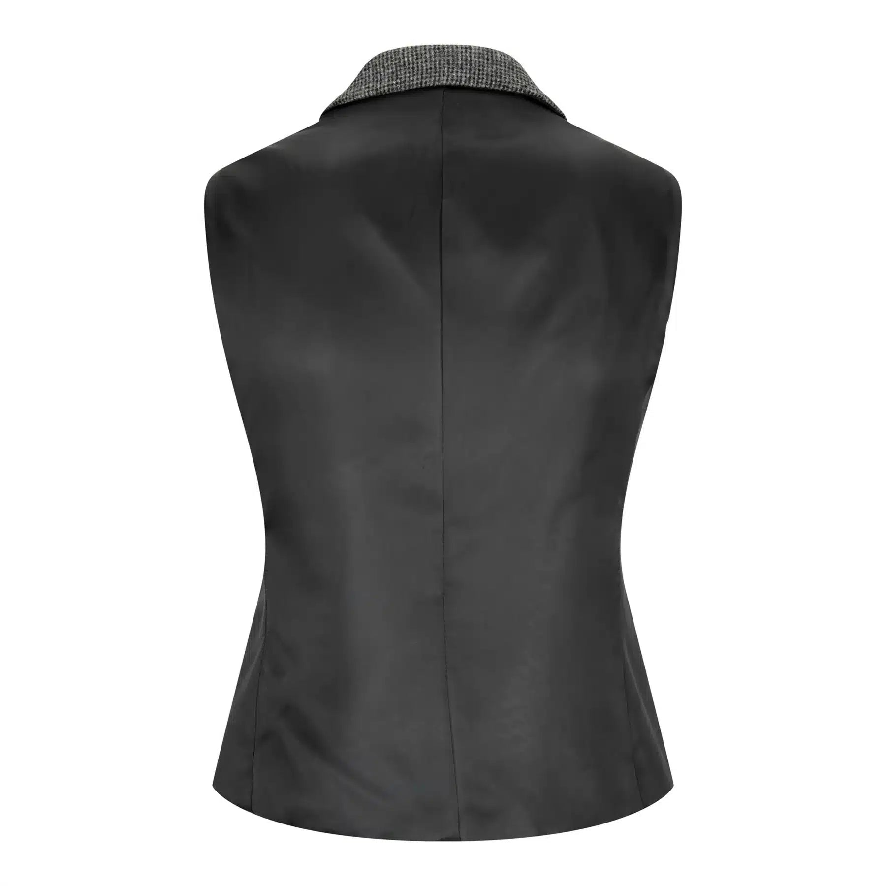 Grå tweedväst i fiskbensmönster från 1920-talet, skräddarsydd i vintagestil, retrostil