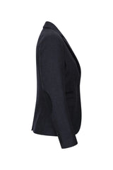 Dam Svart jacka Tweed Fiskbensmönstrad ull Klassisk Smart Casual Vintage 1920-tal