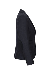 Dam Svart jacka Tweed Fiskbensmönstrad ull Klassisk Smart Casual Vintage 1920-tal