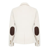 WSN15 - Damkavaj i tweed i ullblandning med krämfärg