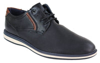 Svarta herrsneakers med snörning