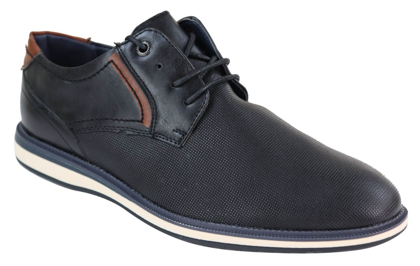 Svarta herrsneakers med snörning