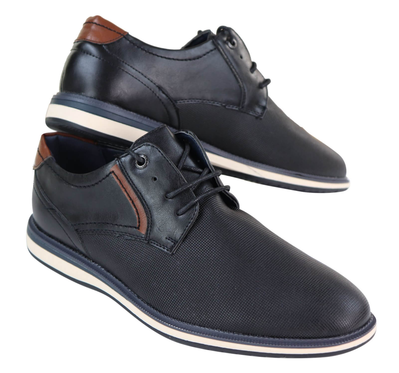 Svarta herrsneakers med snörning