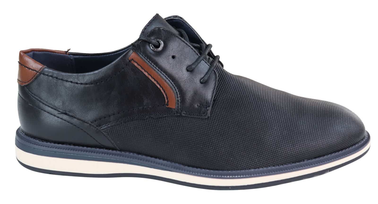 Svarta herrsneakers med snörning