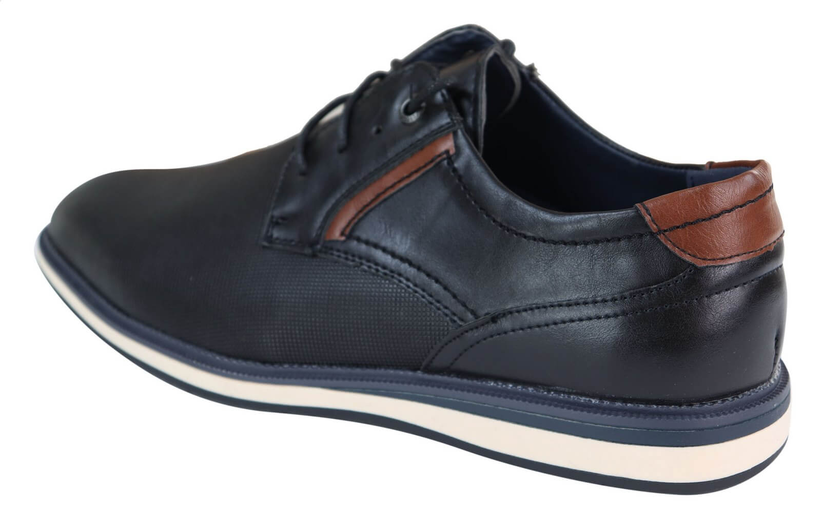 Svarta herrsneakers med snörning